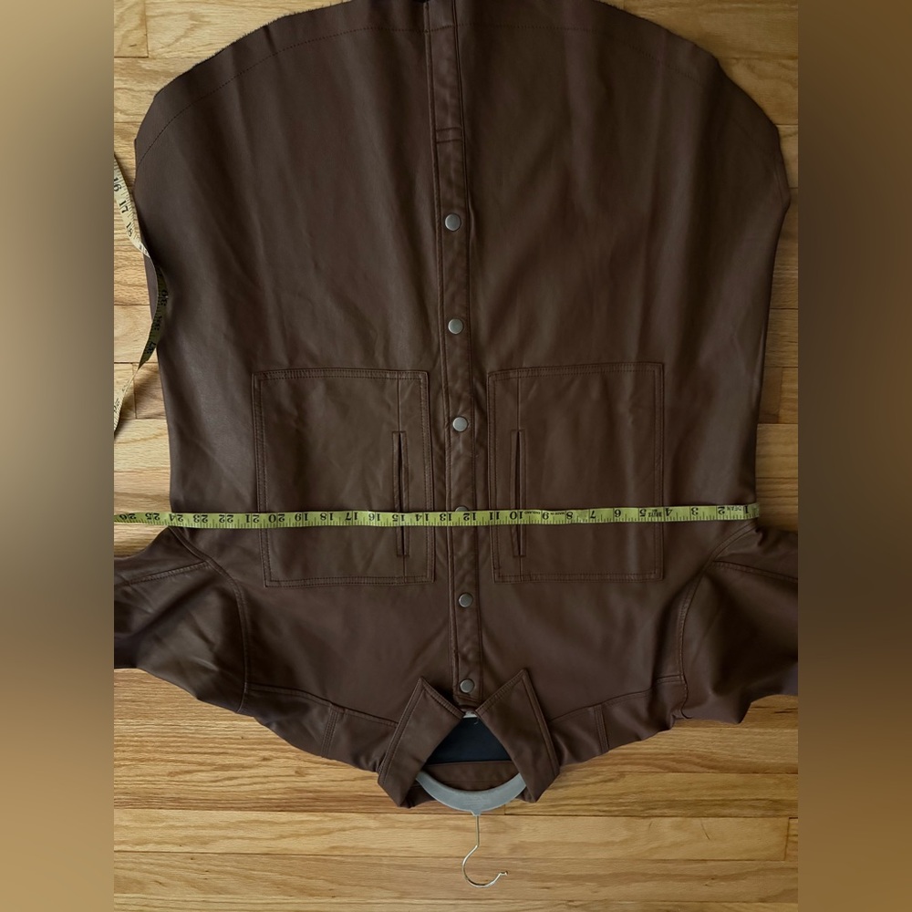 Free People Easy Rider Faux Leather Shacket NWOT M - Picture 9 of 11